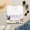 "Wake Me Up and I Start to Bloom" Floral Graphic T-shirt